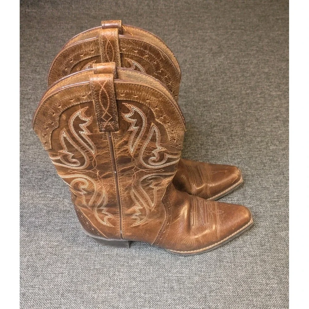 Ariat Heritage R Toe Western Rustic Brown Cowboy Boots - Women's Size 4.5 US